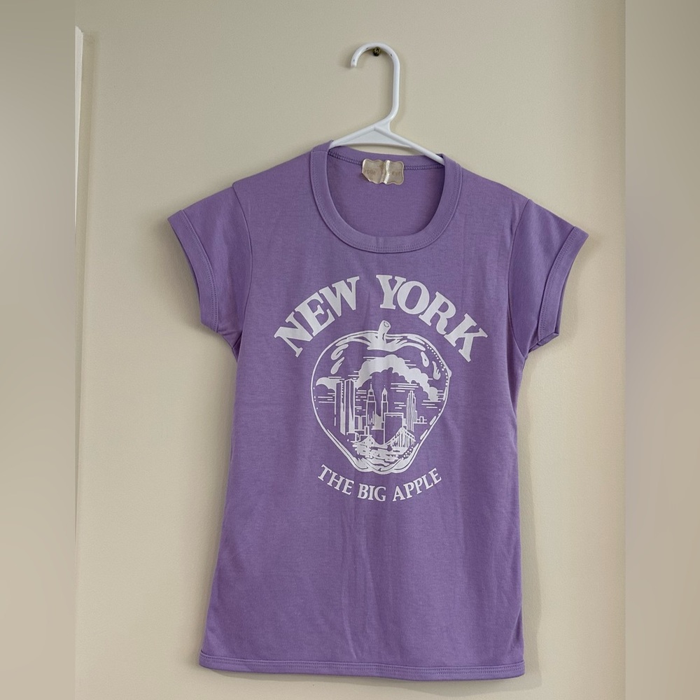 Purple Small Short Sleeves Top